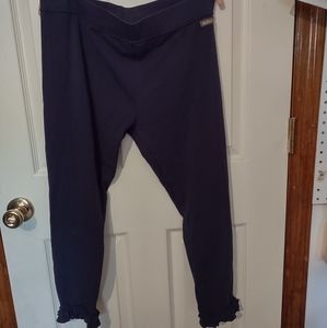 Matilda Jane Navy blue capri pants with ruffle at hem